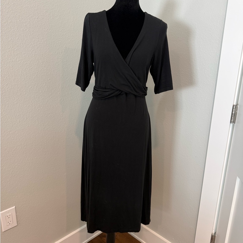Banana Republic Elegant Black Midi Dress